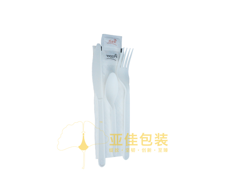7寸刀叉+5寸勺+纸巾调料包6件套装